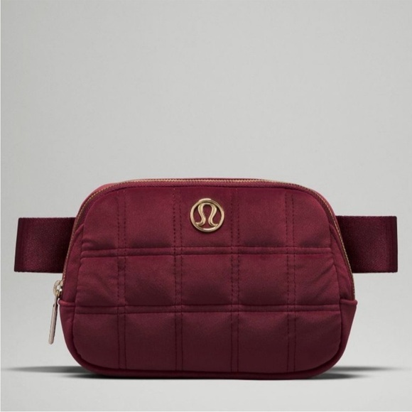 lululemon athletica Handbags - NWT Lululemon Athletica Everywhere Belt Bag 1L
Quilted Velour in Wine Berry